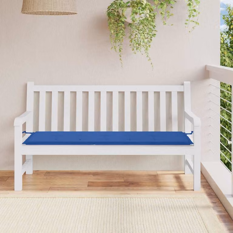 vidaXL Cuscino per Panca Blu, L 150 x P 50 x H 3 cm, in Tessuto Oxford Idrorepellente e Traspirante