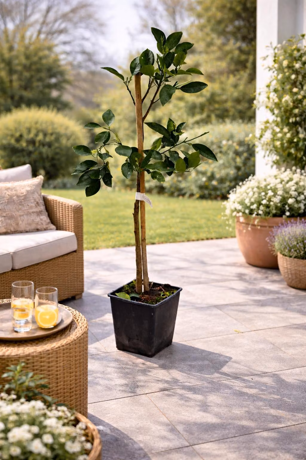 Arancia Tarocco Ippolito 120–140 cm – Arancio rosso siciliano, Citrus sinensis, pianta mediterranea da vaso per terrazze e giardini d'inverno