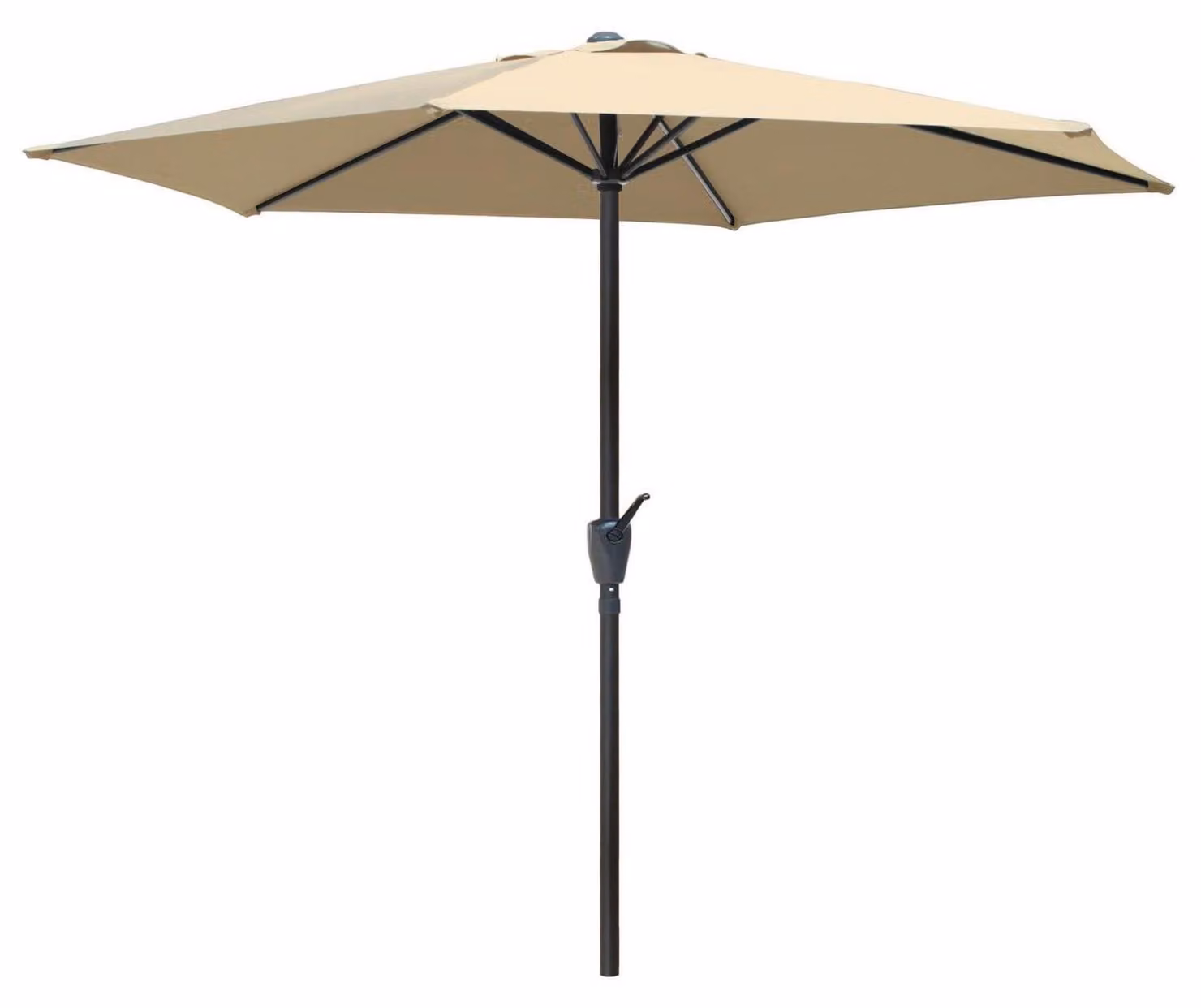 Ombrellone inclinabile, diametro 270 cm, con manovella, protezione UV 50+, color kaki