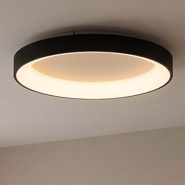 Mantra Iluminación Plafoniera a LED Niseko II, dimmerabile, Nero, Soggiorno / Sala da pranzo, Alluminio, Moderno, Plafoniera LED