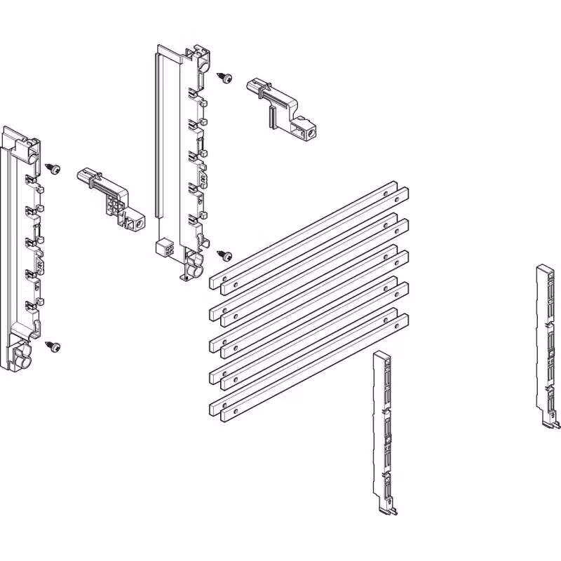 Modulo barra collettrice ABN a incasso 1FB/2RE 40 mm con CU 12x5 mm (2X), a 5 poli, EBM 70 mm MTSC12535