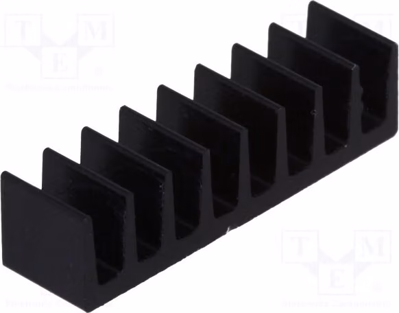 2 radiatori: neri, stampati, larghezza: 19 mm, altezza: 4,8 mm, 56K/W, modello ICKSMDB5SA. Radiatore, lunghezza: 5 mm