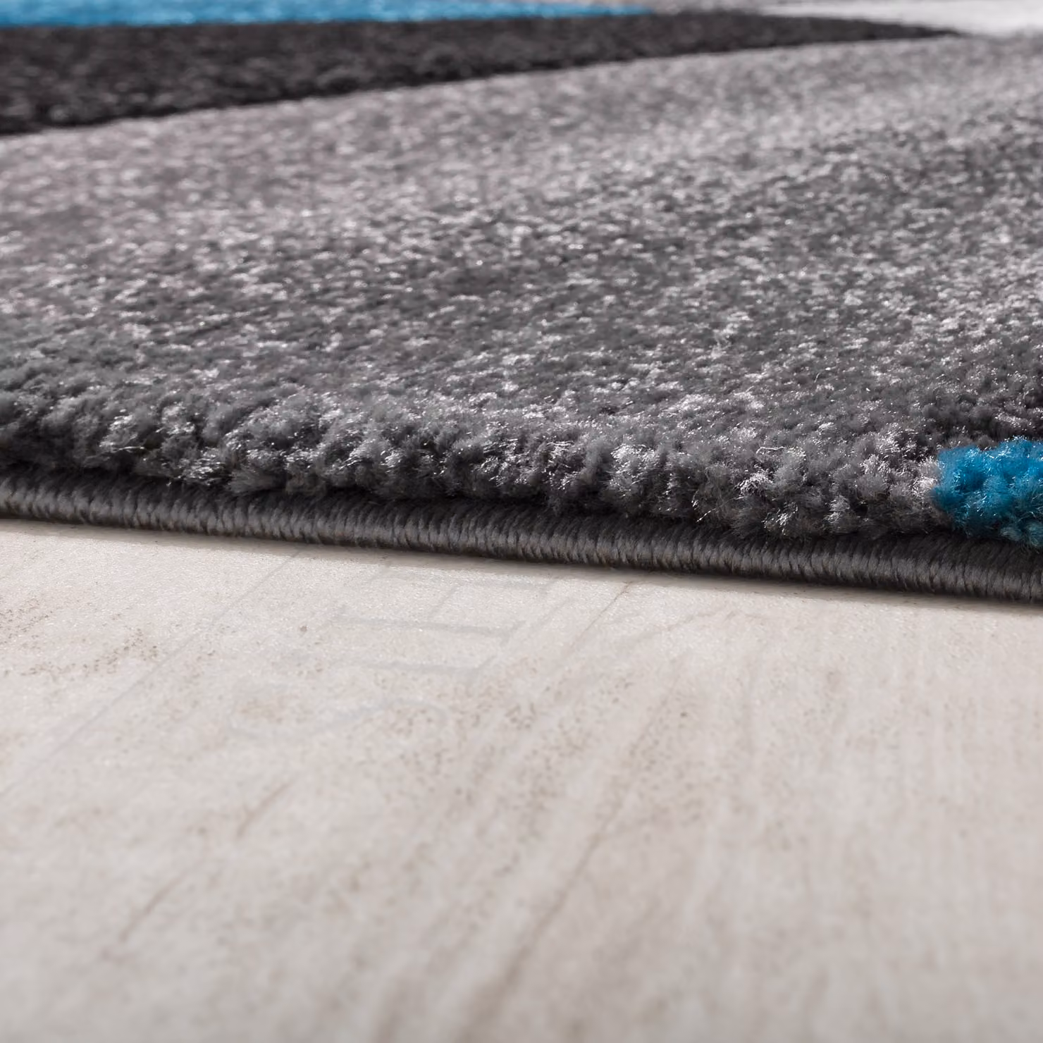 Tappeto moderno Diamora geometrico turchese, nero, bianco e grigio L: 240 cm, P: 330 cm – 2