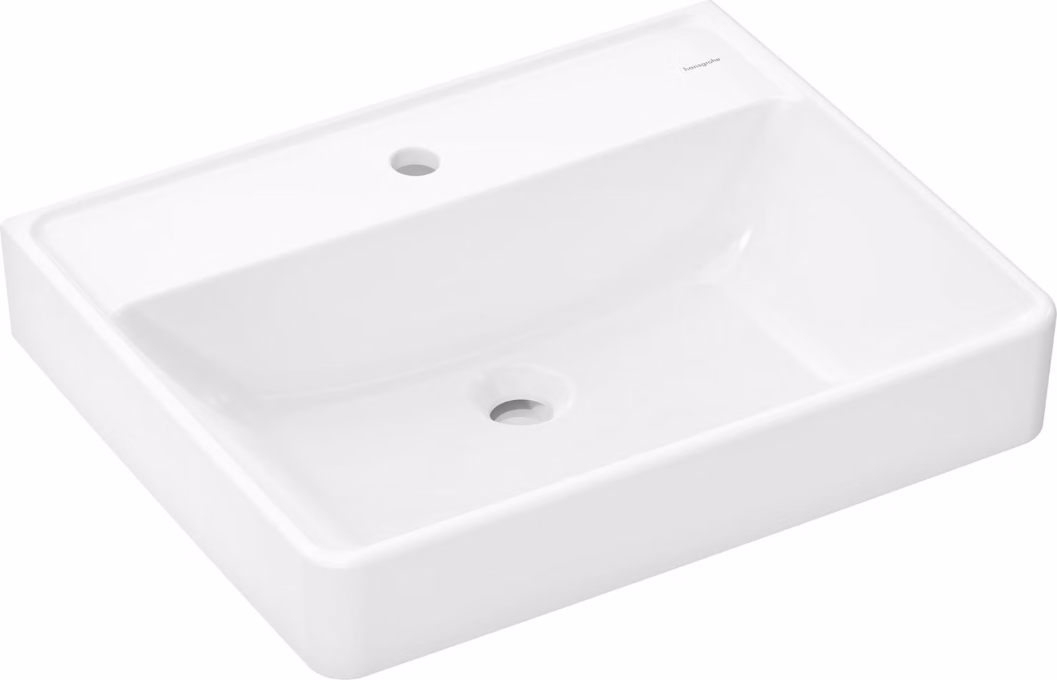 hansgrohe Xanuia Q lavabo, avec trou pour robinet, sans trop-plein, 600x480mm, blanc, 60241450, 60241450