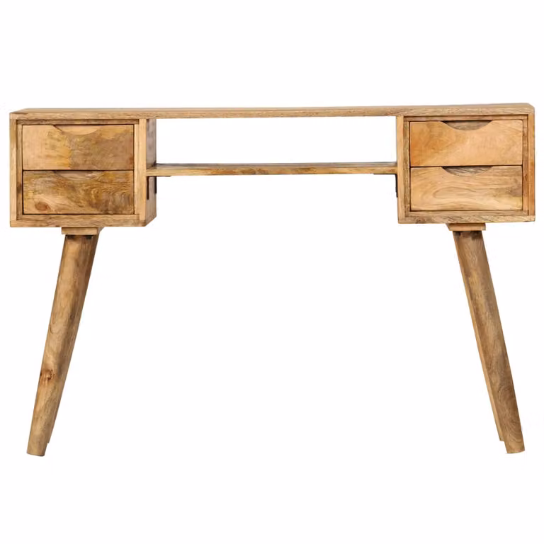 Scrivania in legno massiccio di mango 115×47×76 cm