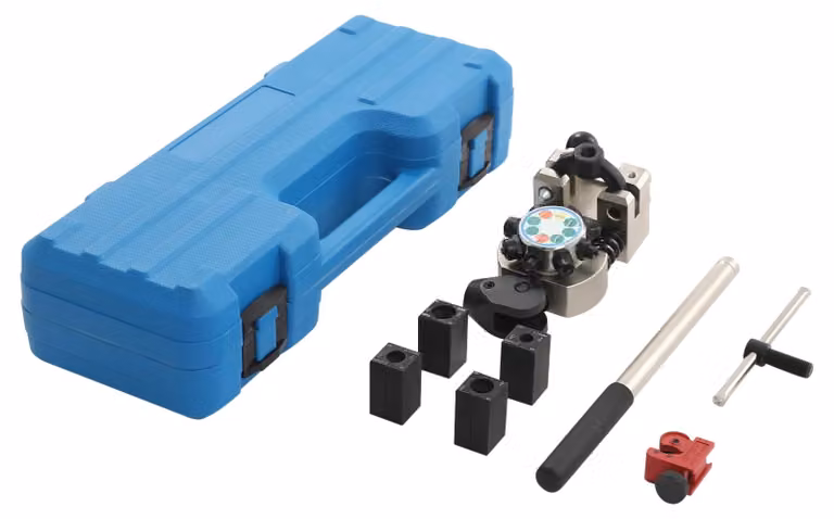 Attrezzo per crimpare tubi freno - Set di utensili idraulici per crimpare - Kit professionale per la riparazione di tubi freno - Per tubi da 4,8/6,4/8/9,5 mm