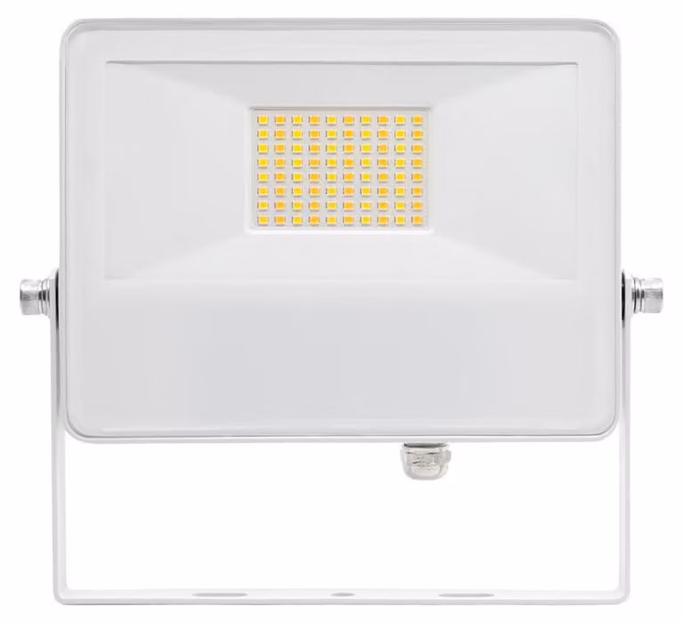 Proiettore LED da Esterno Sky 40W con Tecnologia Switch CCT 3000K/4000K/5000K, Fascio 115º, Struttura in Alluminio Bianco - Beneito & Faure