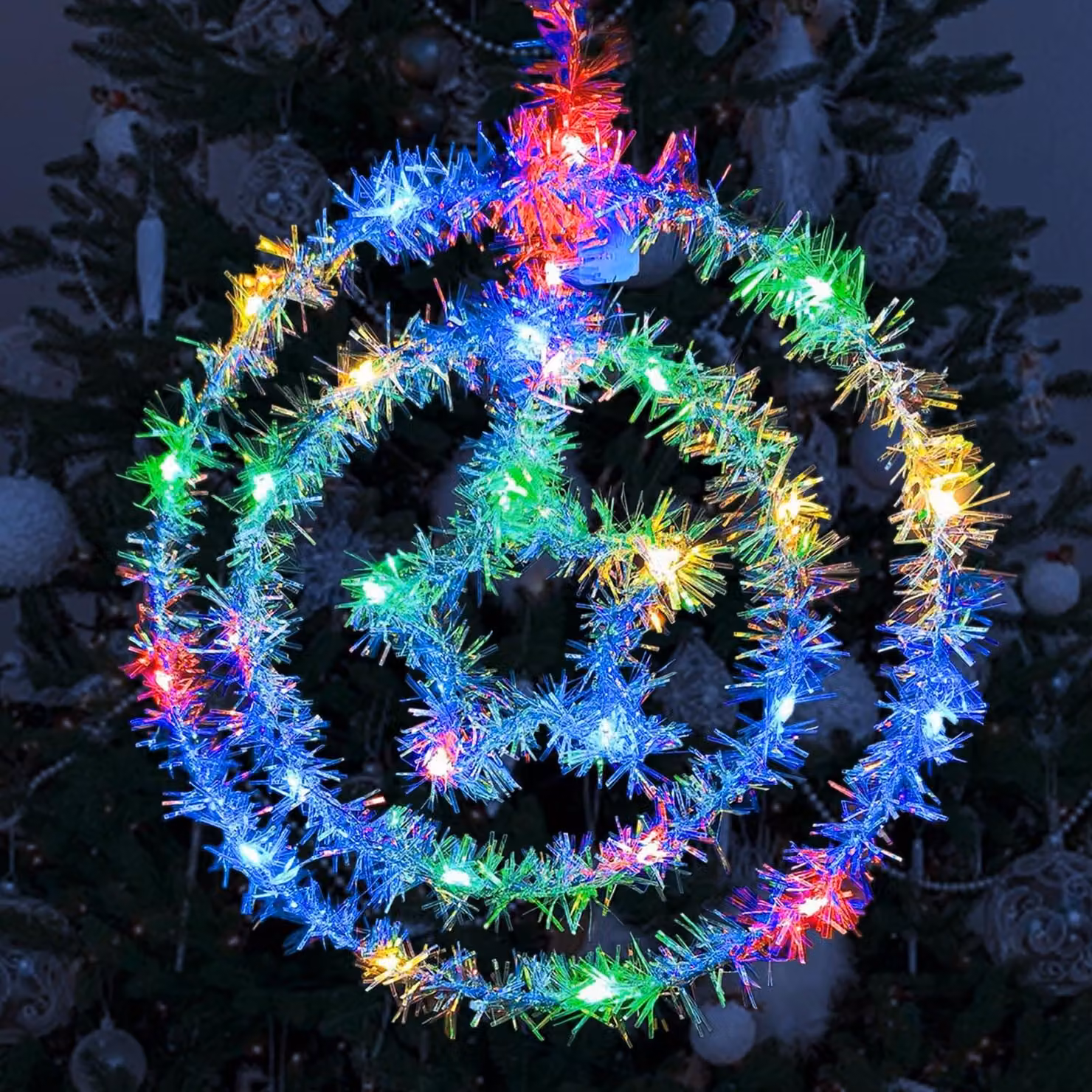 Decorazioni natalizie per finestre a forma di stella, con luci LED colorate, alimentate a batteria