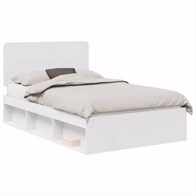 Letto matrimoniale | Letto per adulti | Struttura del letto Bianco 120 x 200 cm Pino massello