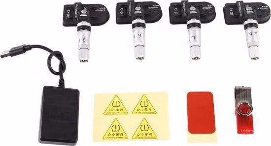 Manometro per pneumatici con supporto USB e Android.