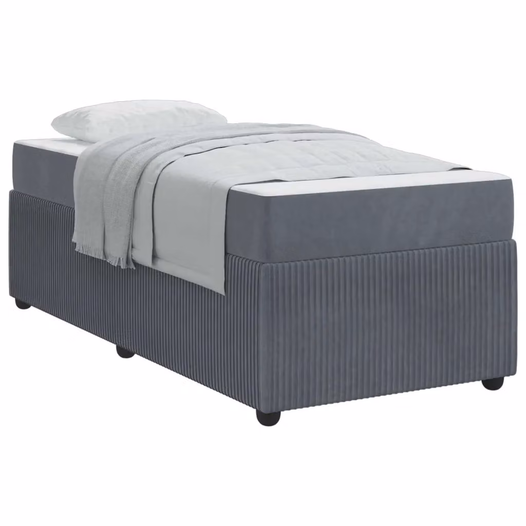 Struttura letto con giroletto in tessuto grigio DESIGN IN L/P: 100 x 200 cm – 2