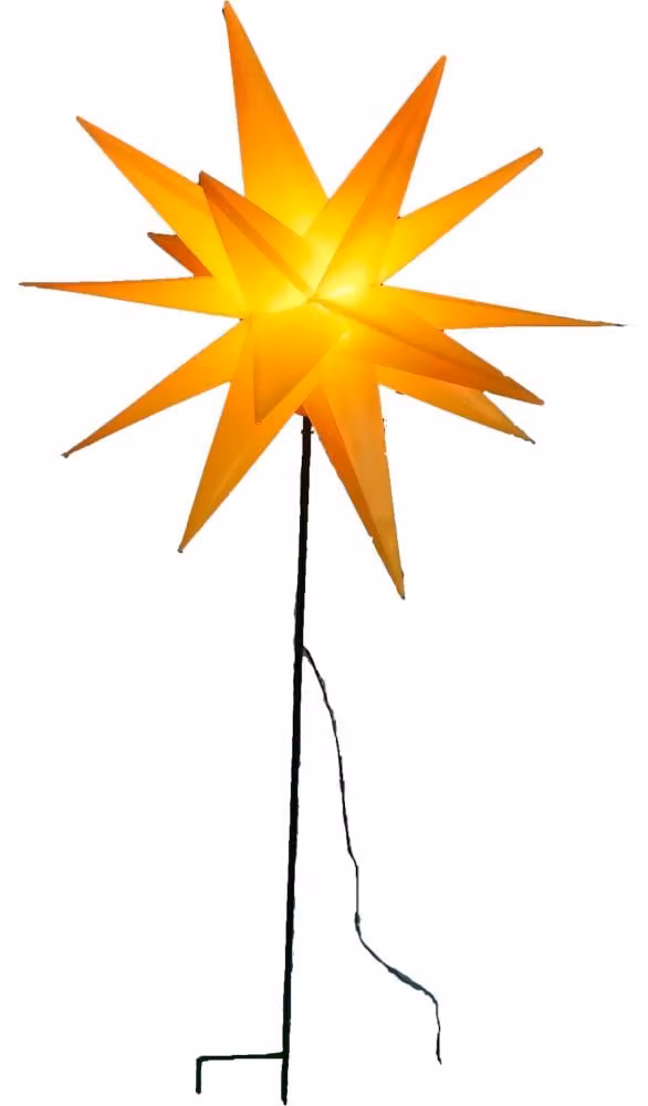 FHS Stella LED gialla, asta 58cm 1 LED ww, T6/18 ore, IP44