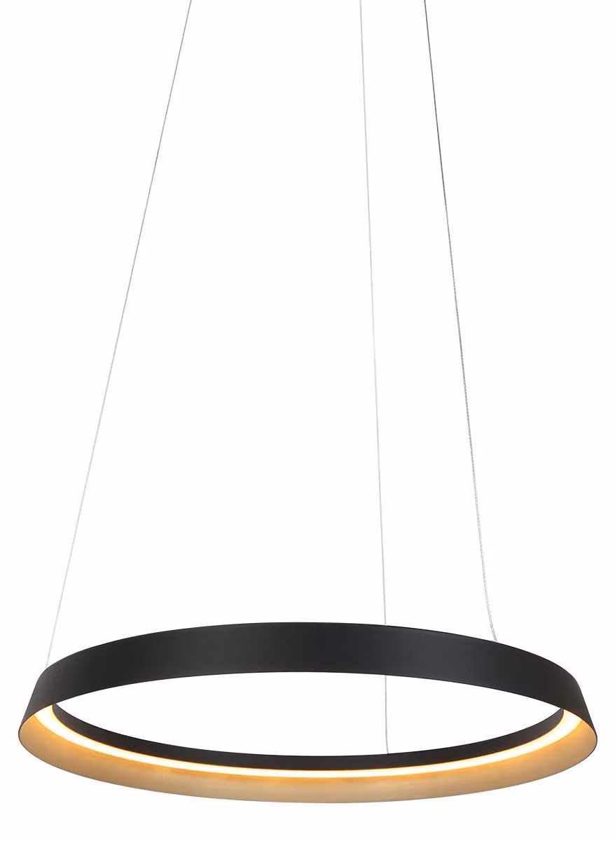 Lampada a sospensione - nero - Ringlux - plastica metallo - Ø 60cm - LED - 3692ZW - Steinhauer