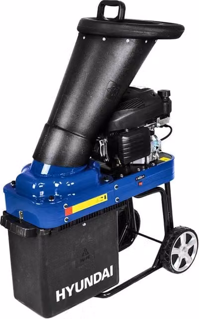 Biotrituratore a scoppio Hyundai 35900 con motore da 175 cc e 4,2 Hp, colore blu