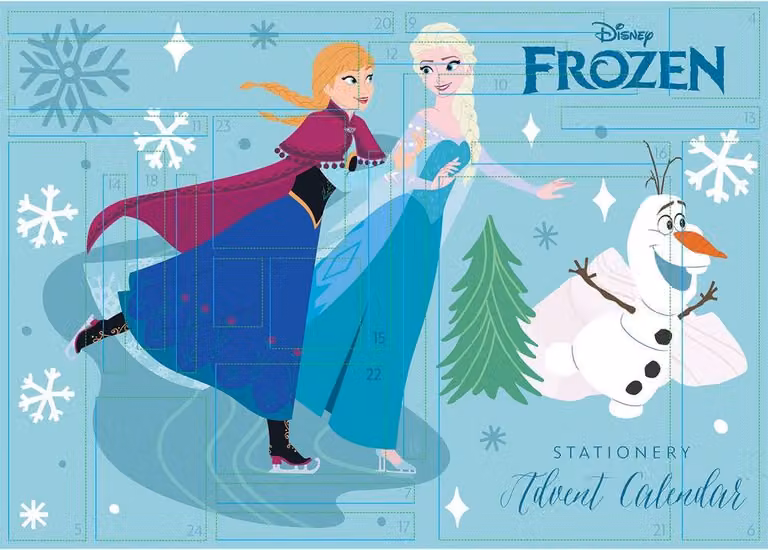 Calendario dell'Avvento Frozen con 24 sorprese per bambini