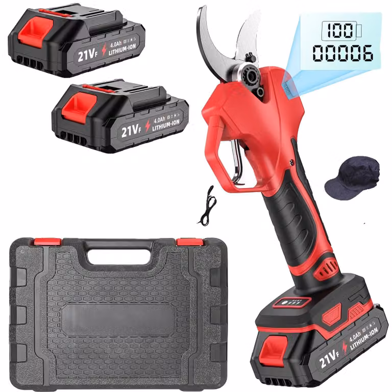 Tagliasiepi elettrici, motore brushless, sistema a doppia batteria, con 2 batterie, UE