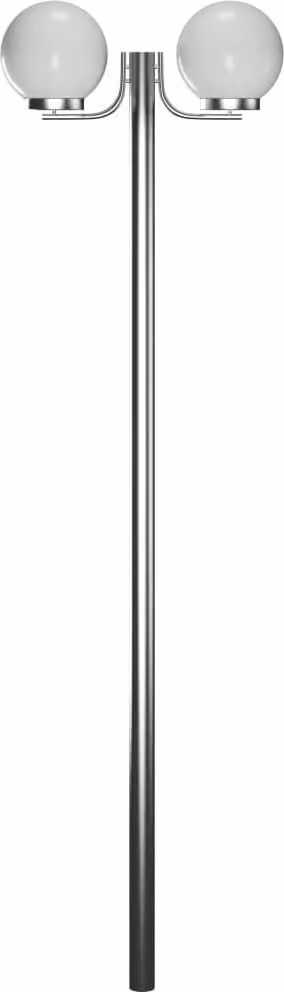 Lampione da Giardino con 2 Lampade 220 cm