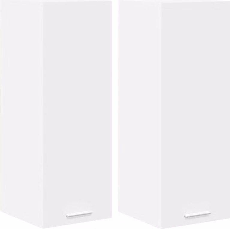 Armadio pensile 2 pcs Bianco 30 x 31 x 80 cm Legno multistrato