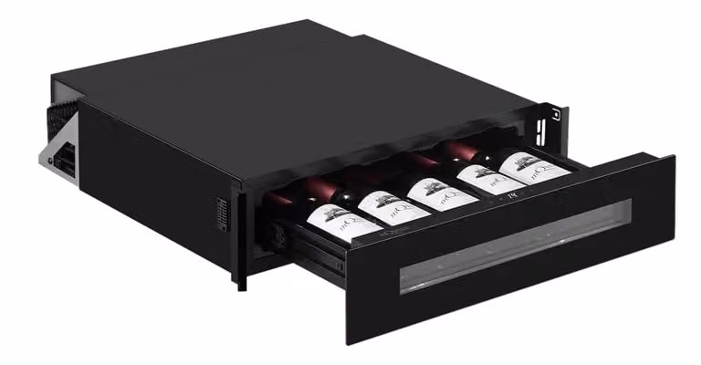 Cantinetta vino integrabile - WineKeeper Exclusive 5S Fullglass Black Push-Pull - mQuvée