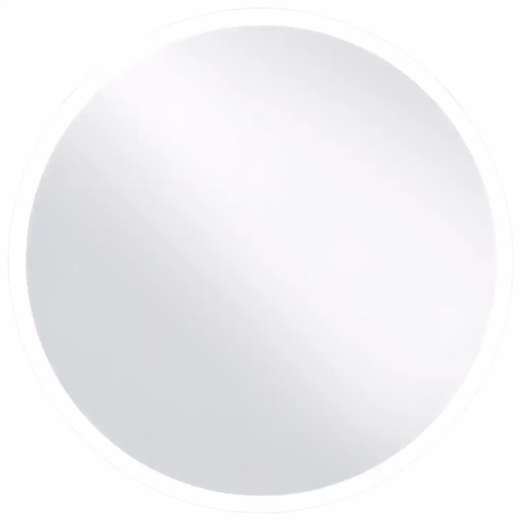 Specchio da bagno rotondo con LED vidaXL, colore argento, Diametro: 80 cm – 2