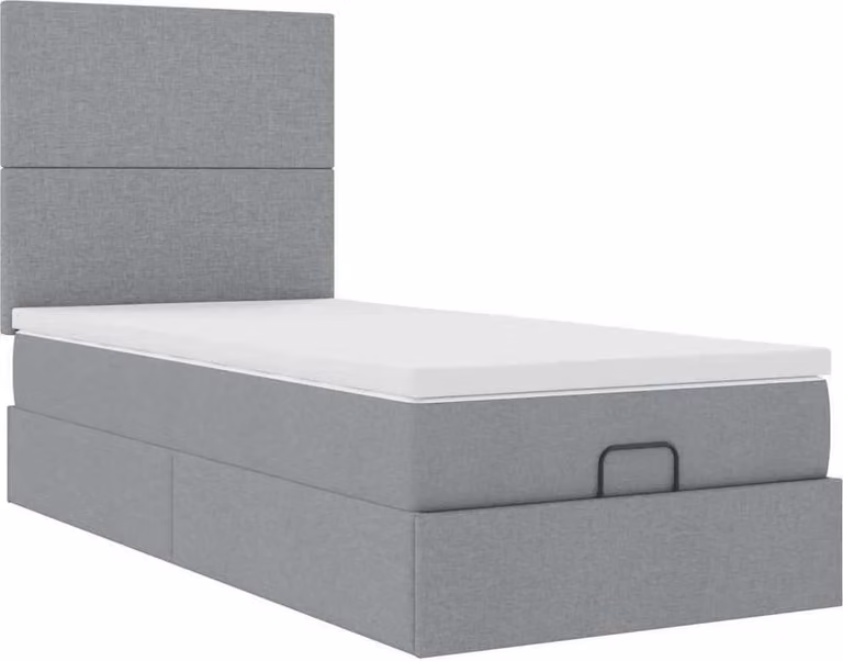 Struttura Letto Pouf con Materasso 80x200 cm in Tessuto