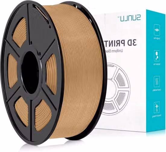 Filamento per stampante 3D FDM da 1.75 mm colore marrone senza marca