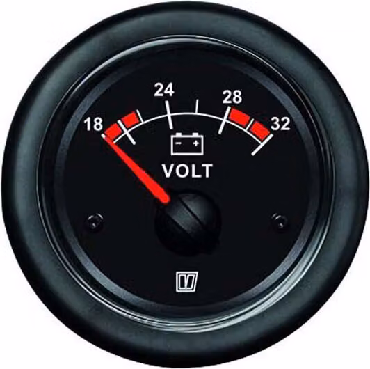 Voltmetro Vetus 20-32v argento 52 mm argento 52 mm
