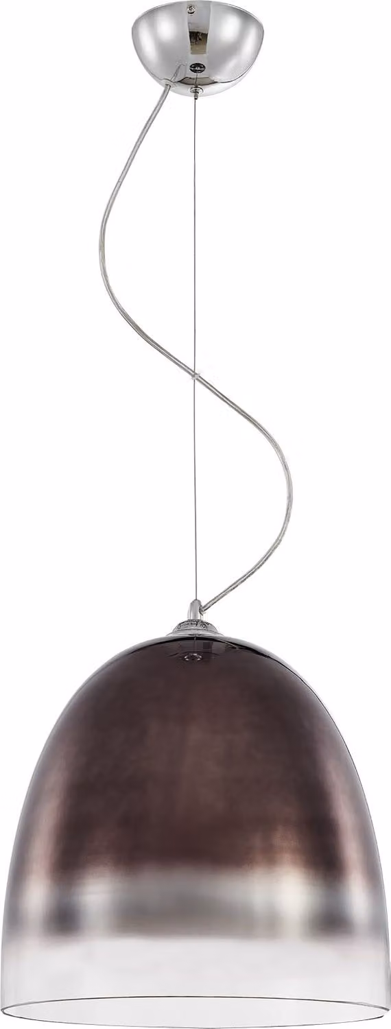 Lampada a sospensione BAYAMO 40W, cromo/fumo, Ø: 33 H: 150 cm, attacco E27, dimmerabile