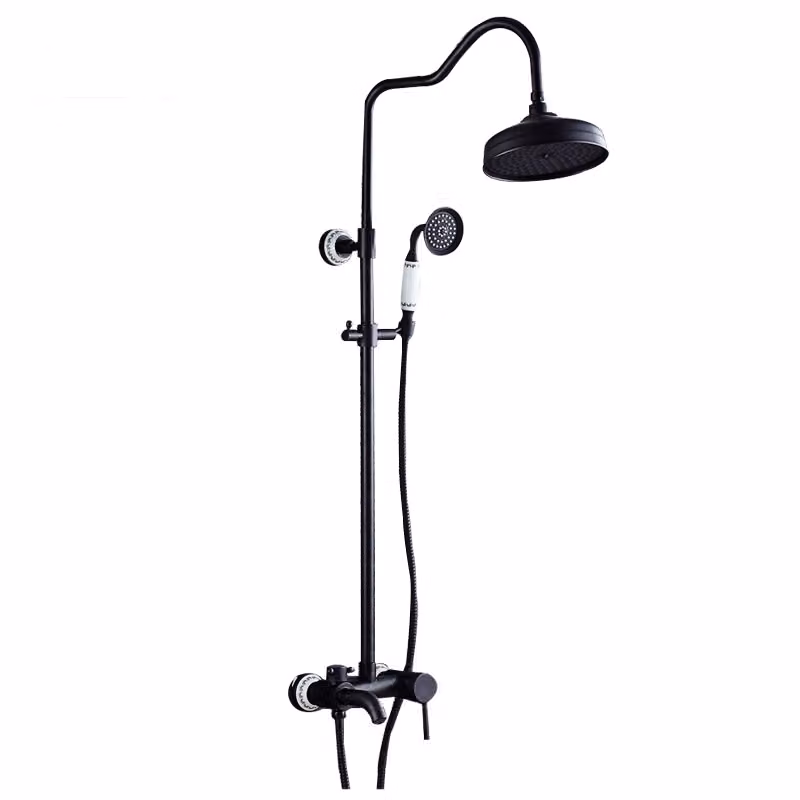 Doccia BATTERIA LAUFERI doccia KRAN retro BLACK MELETE