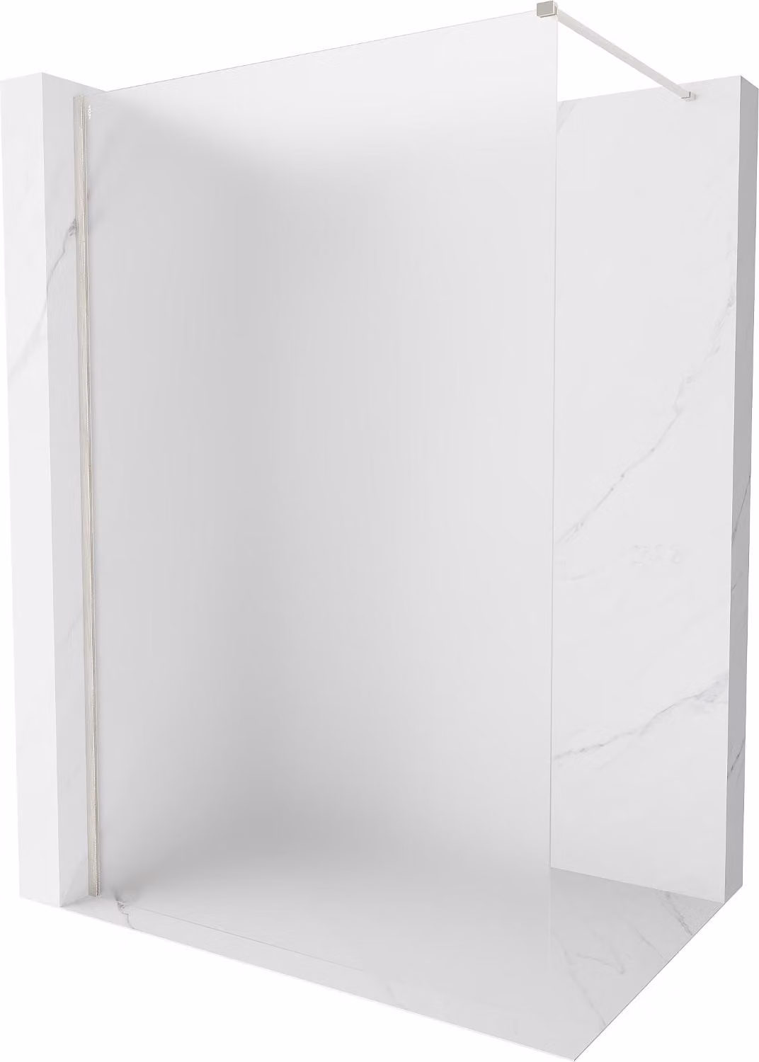 Mexen Kioto-X parete doccia Walk-in 90 x 200 cm, ghiaccio 10 mm, nichel spazzolato - 800-090-101-97-30-X