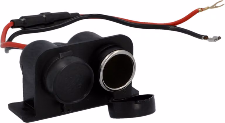 presa doppia per auto a 6 e 12 volt max. 8 A ciascuna