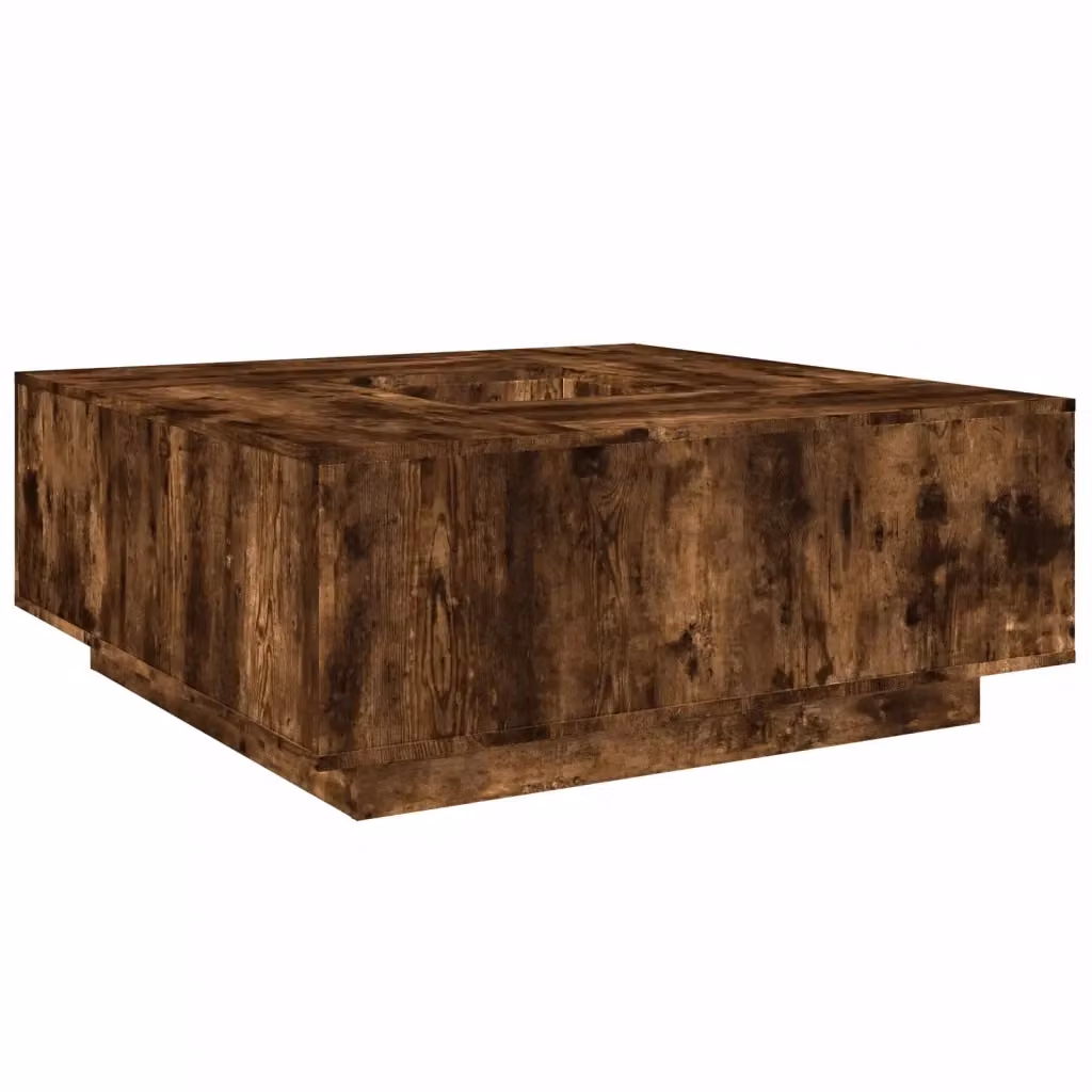 Tavolino da salotto moderno vidaXL in legno rovere color marrone L/P/H: 100 x 100 x 40 cm – 2