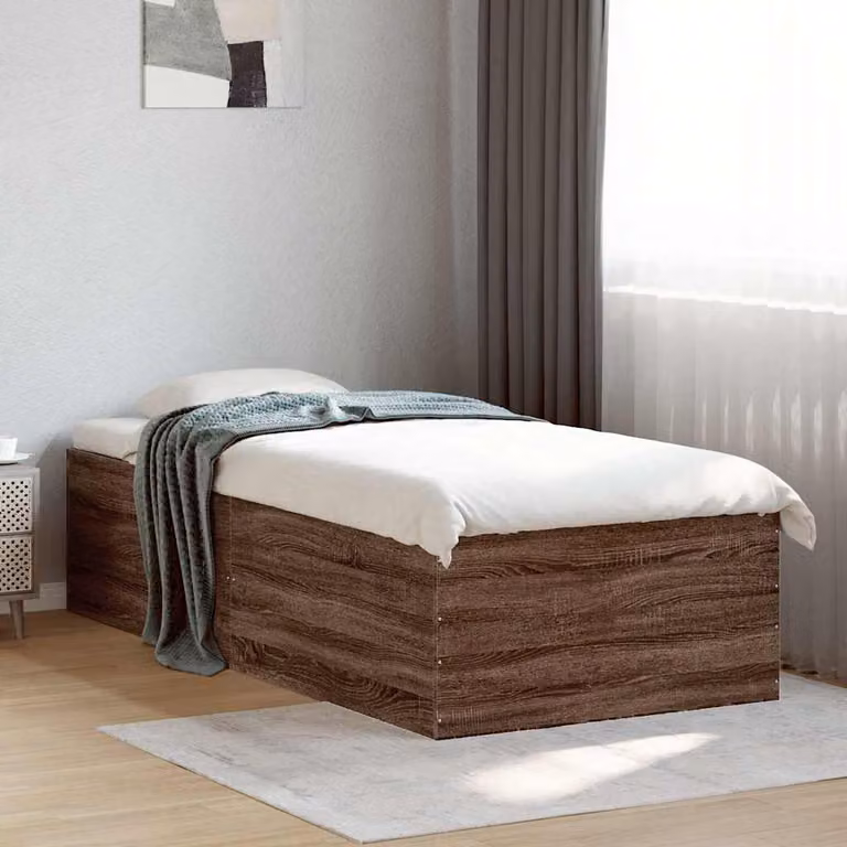 Giroletto vidaXL in legno multistrato color rovere marrone, L/P/H: 200 x 90 x 45 cm