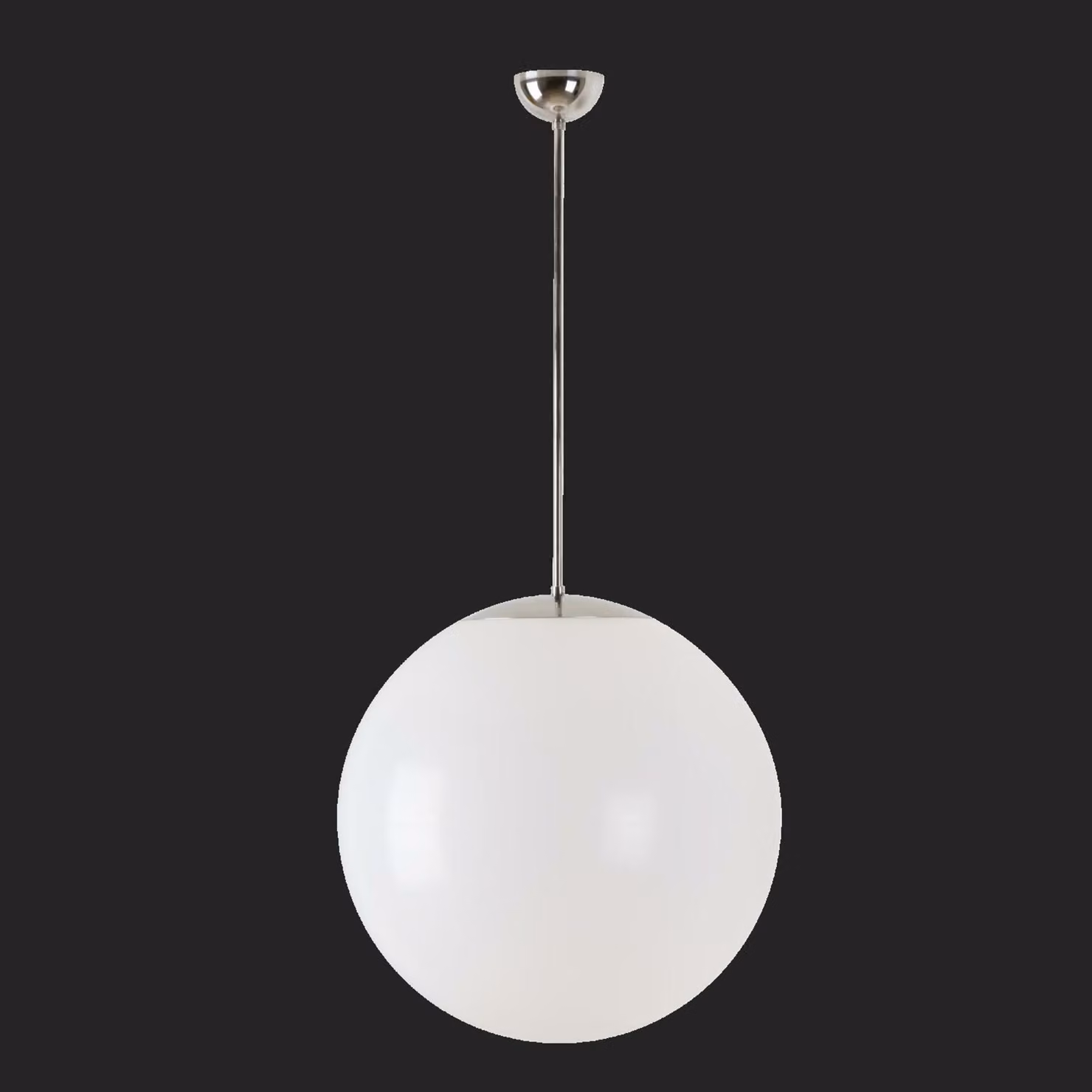 OSMONT ISI66644 ISIS P4 apparecchio a sospensione in plastica acciaio inox lucido / bianco IP40 4000 K 41W LED combinazione di emergenza 3 h