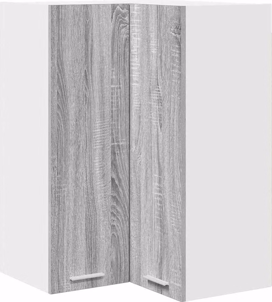 Armadio pensile Grigio Sonoma e Bianco 57 x 57 x 80 cm