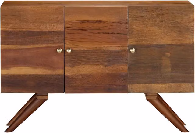 Credenza in Legno Massello di Recupero 110x30x75 cm Marrone 246674