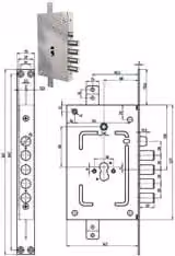 Serratura Triplice Blindata con Cilindro Europeo Idroweb Colore Silver Rev. 2655 PE (2)