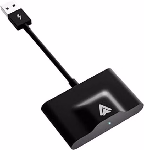Adattatore Wireless CarPlay e Android Auto con tecnologia Wi-Fi e Bluetooth, colore nero