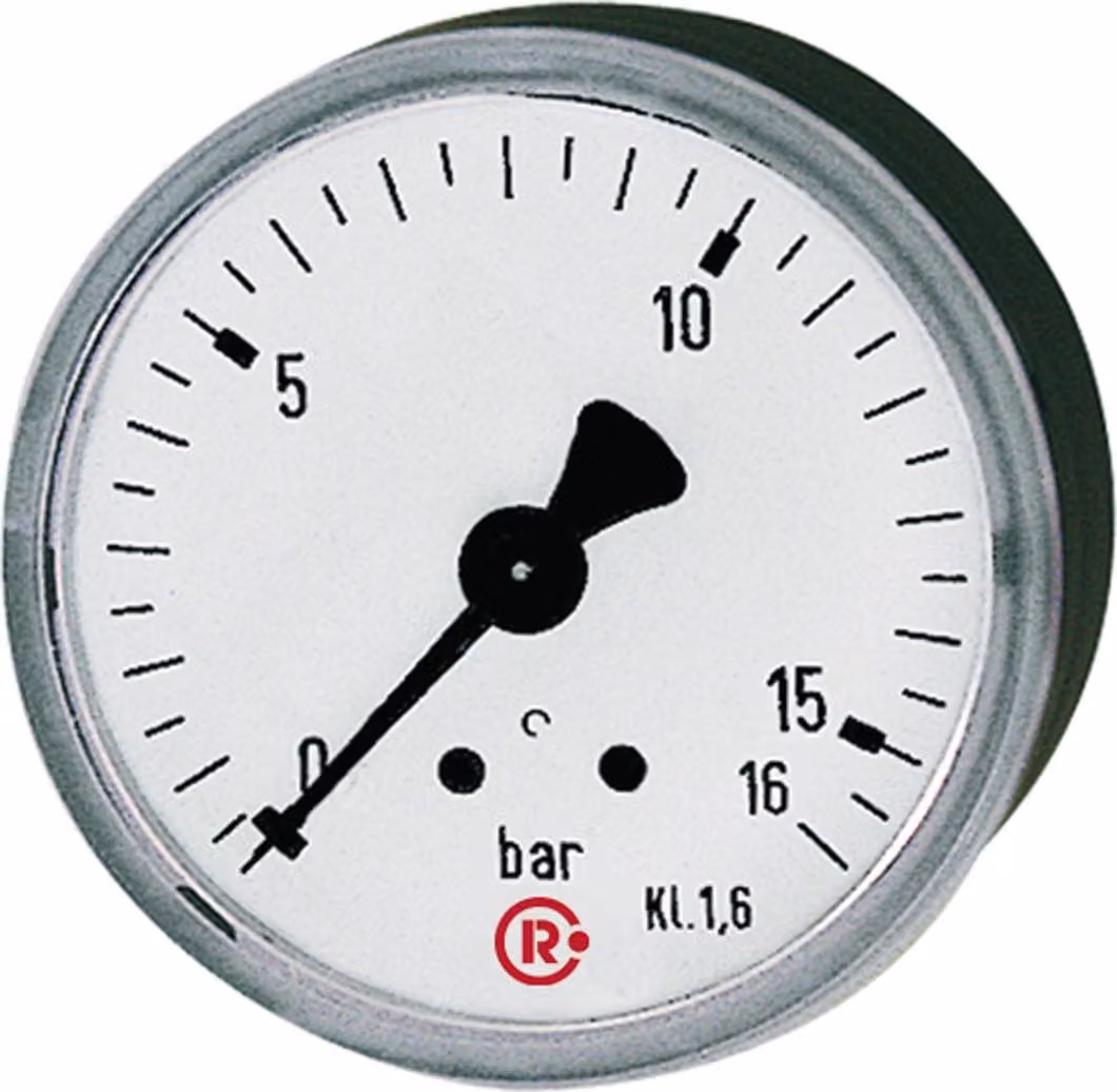 Manometro standard Riegler, custodia in lamiera d'acciaio, G 1/8 posteriore, 0-25,0 bar, Ã˜ 40
