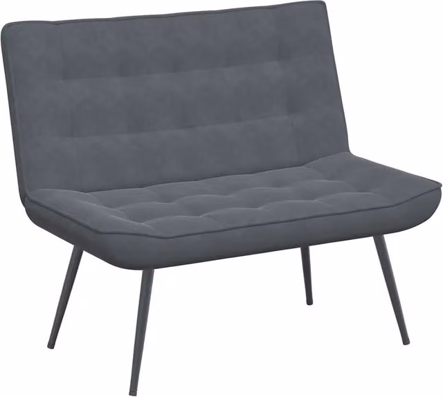 Panca in velluto grigio scuro DESIGN IN L/P/H: 110 x 74 x 84 cm