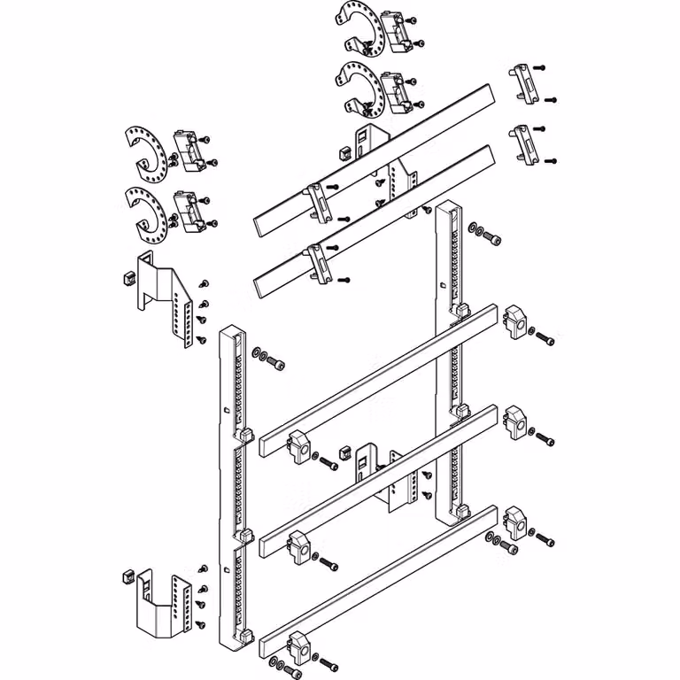 Modulo barra collettrice ABN profondo 2FB/7RE 185 mm con CU 30x10 mm, a 5 poli, EBM 150 mm MTSC27965
