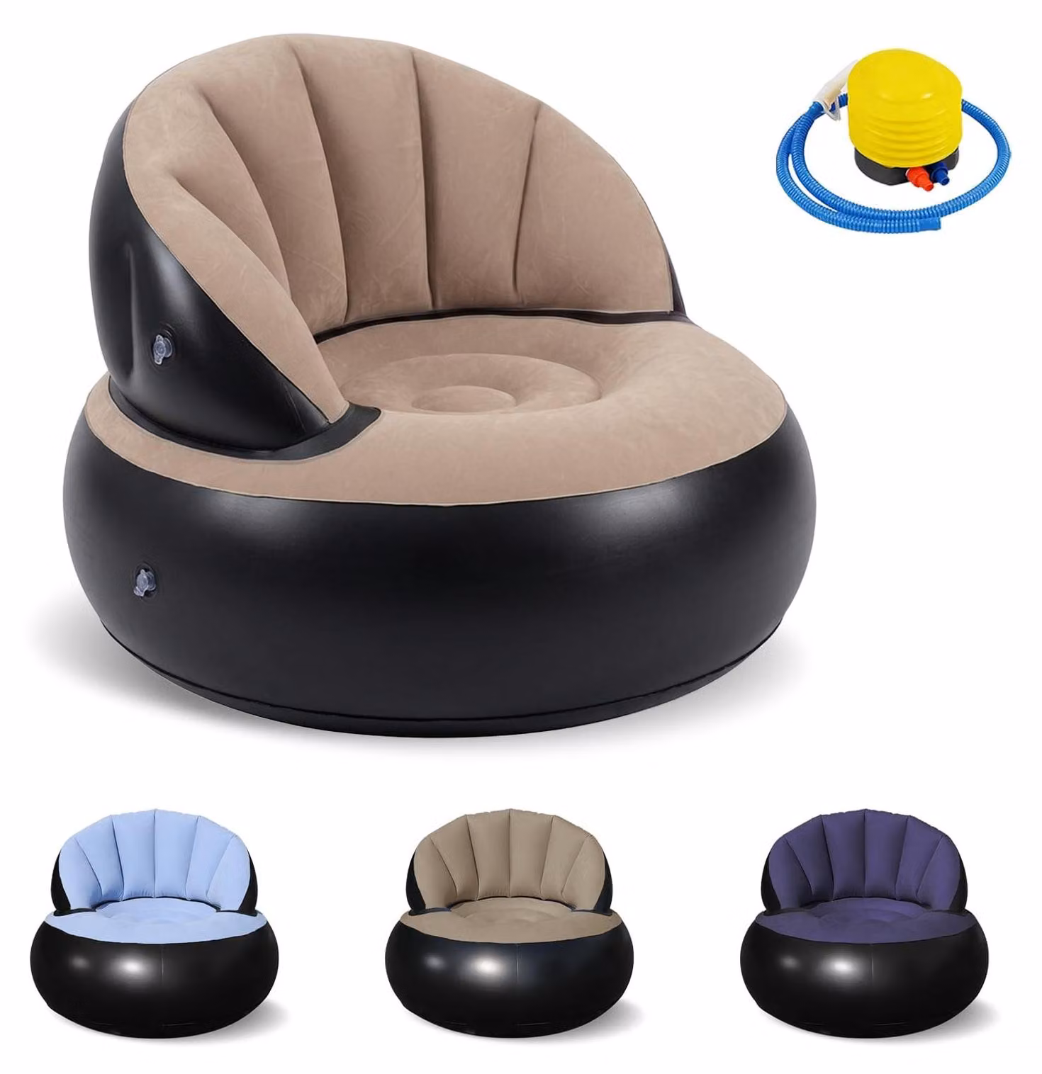 Solidchoice - Divano gonfiabile con pompa, impermeabile e portatile, ideale per interni ed esterni