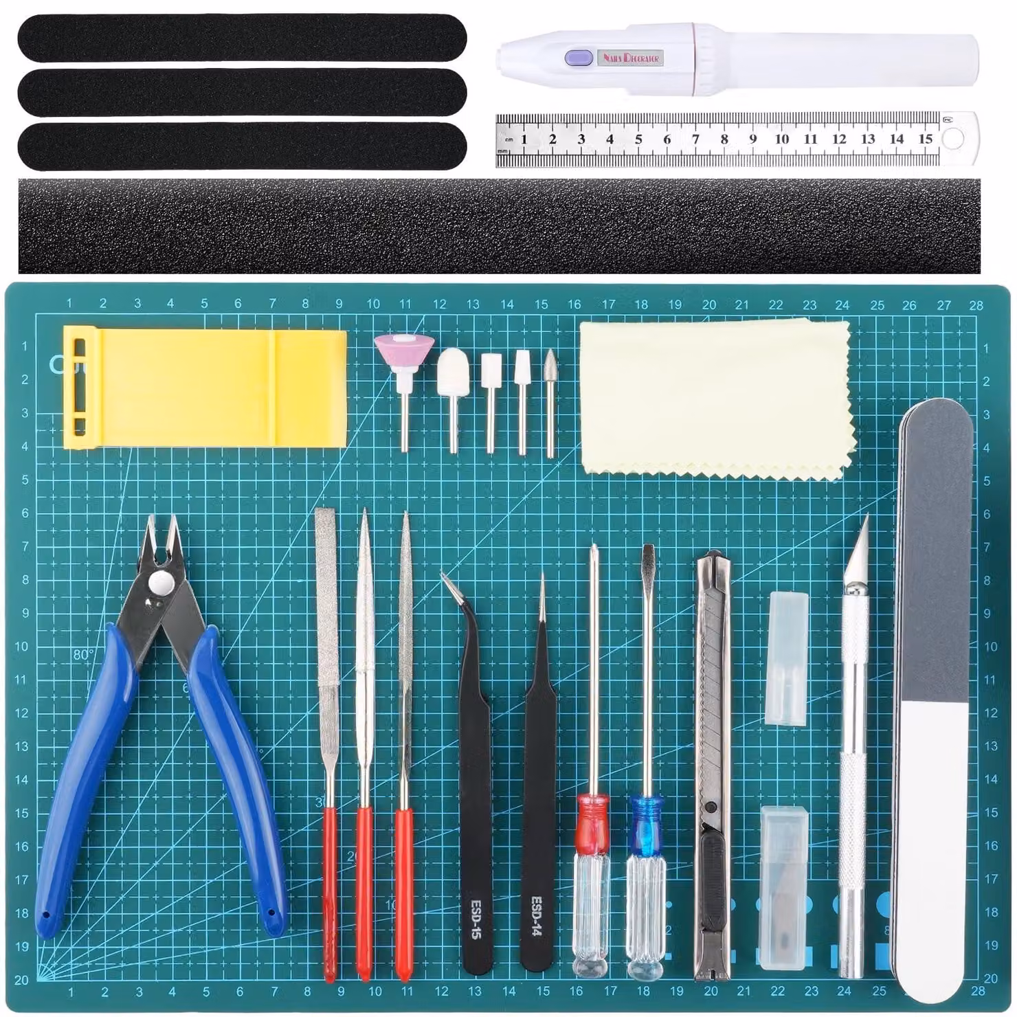 Elzusha - Kit di strumenti per modellismo - 33 pezzi - Ideale per hobby di costruzione e riparazione