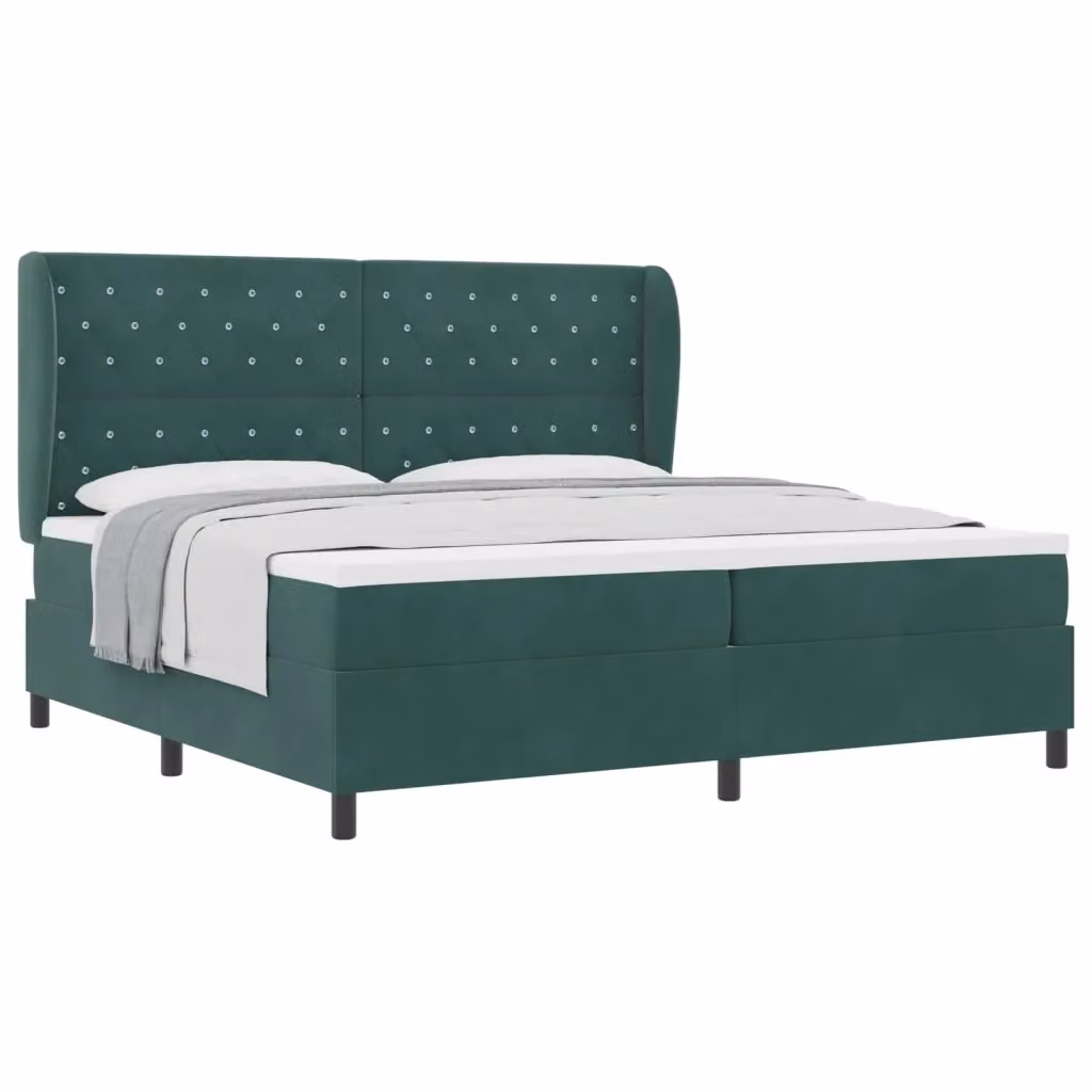 Letto ibrido con testiera in velluto verde vidaXL L: 200 cm, P: 200 cm, H: 280 cm – 2