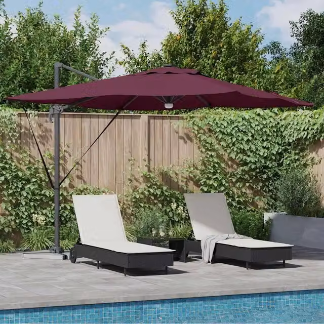 Parasol Roma Rosso 286 x 284 x 270 cm Alluminio e Poliestere 42003357