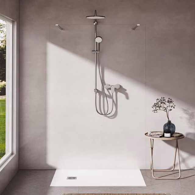 Pannello doccia Ideal Standard Ceratwist T25 con miscelatore, doccia a pioggia e doccetta, colore cromo