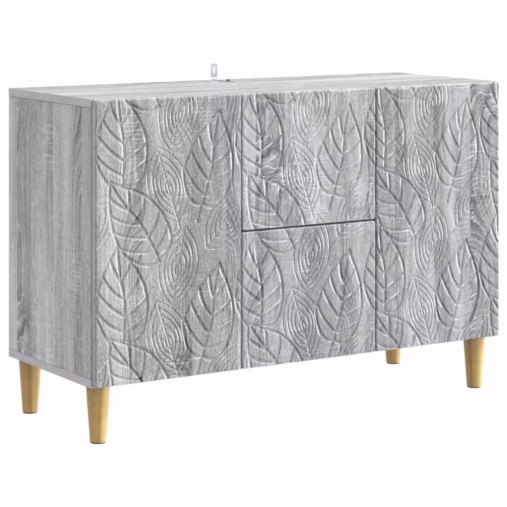 Credenza moderna vidaXL in legno ingegnerizzato grigio L: 89 cm, P: 34,5 cm, H: 60 cm – 2