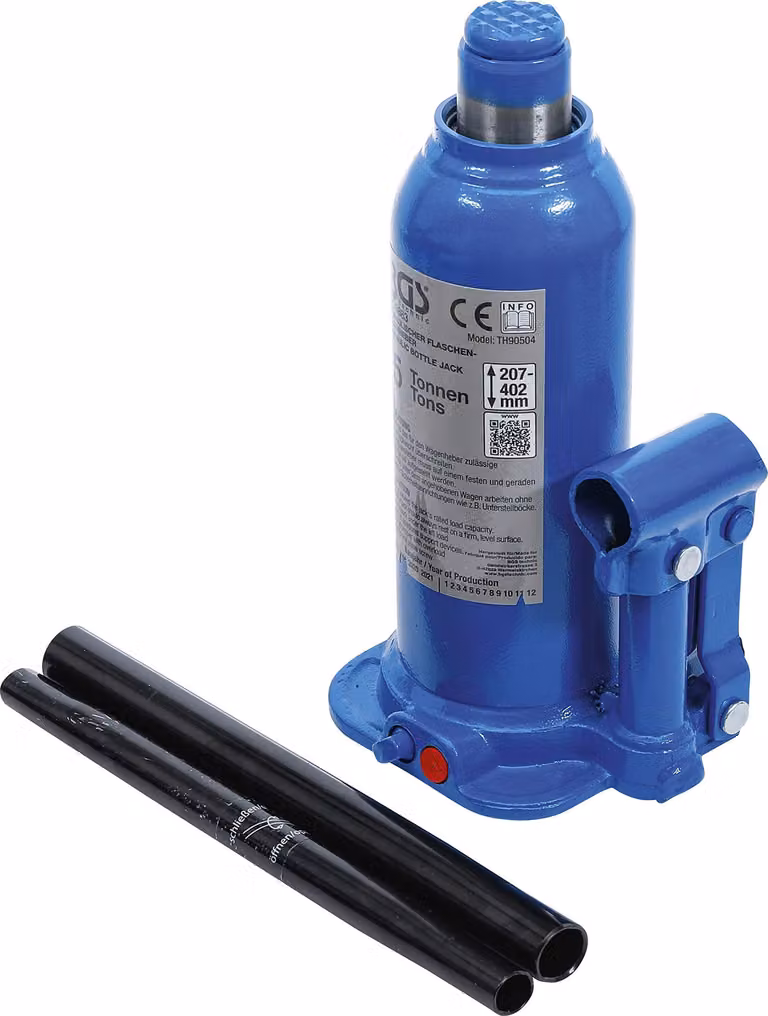Sollevatore idraulico per pot, capacità 5 tonnellate, altezza di sollevamento 125 mm, acciaio