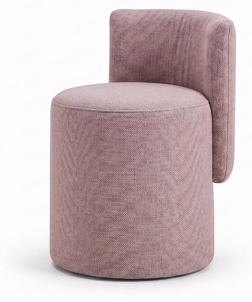 Pouf imbottito moderno beige, elegante poggiapiedi con spazio contenitore