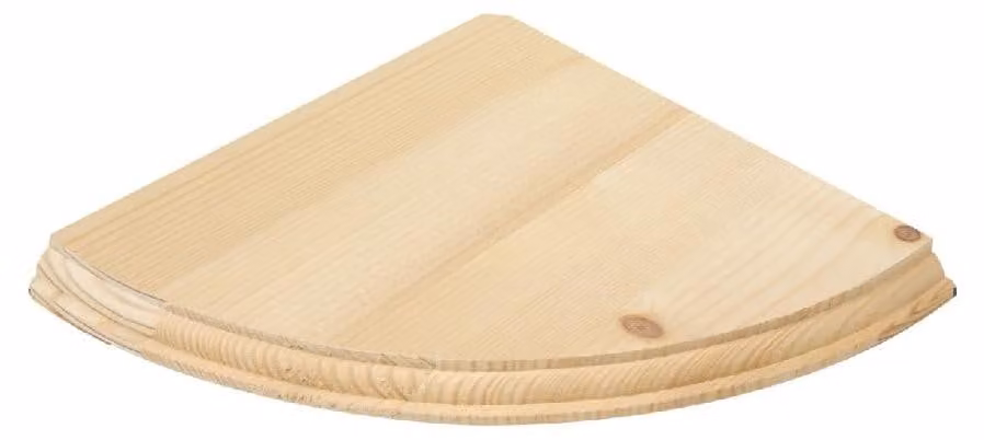 Mensola angolare - Legno di abete - 19 x 19 cm - Da verniciare